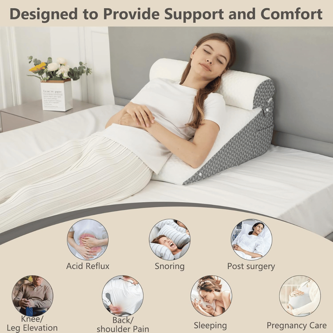 2 Piece Bed Wedge Pillow For Back Support